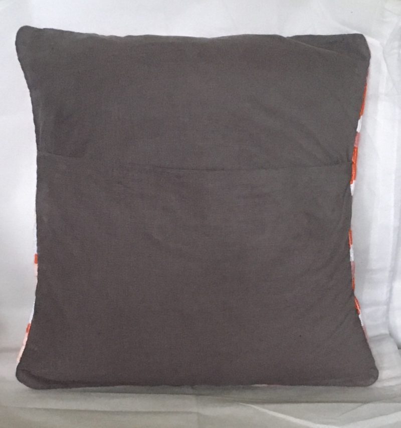 Contemporary 3D effect needlepoint cushion
