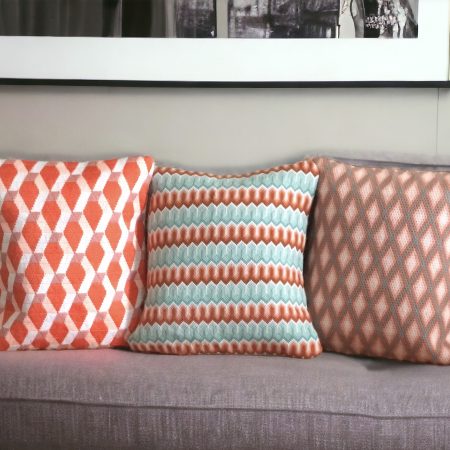 Contemporary 3D effect needlepoint cushion - Image 4