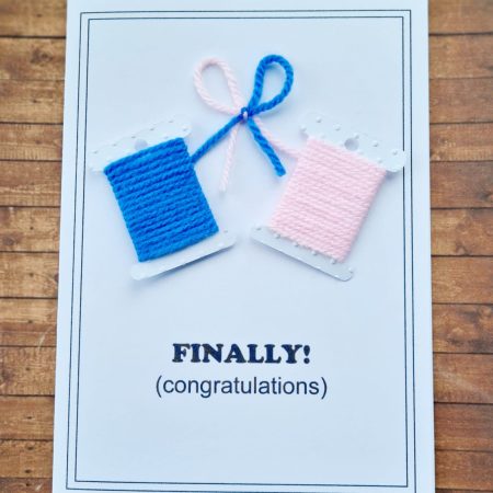Handcrafted " Tied the Knot" Wedding card