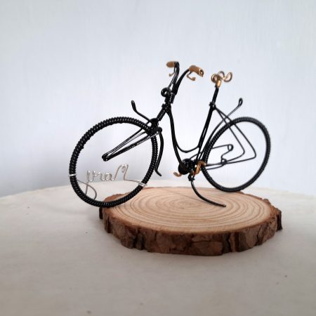 Ladies personalised bicycle sculpture, Gift for cyclists