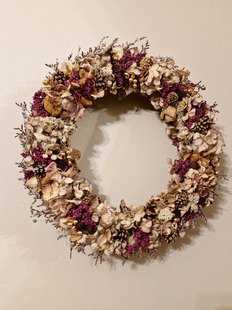Large Xmas Hydrangea Door Wreath