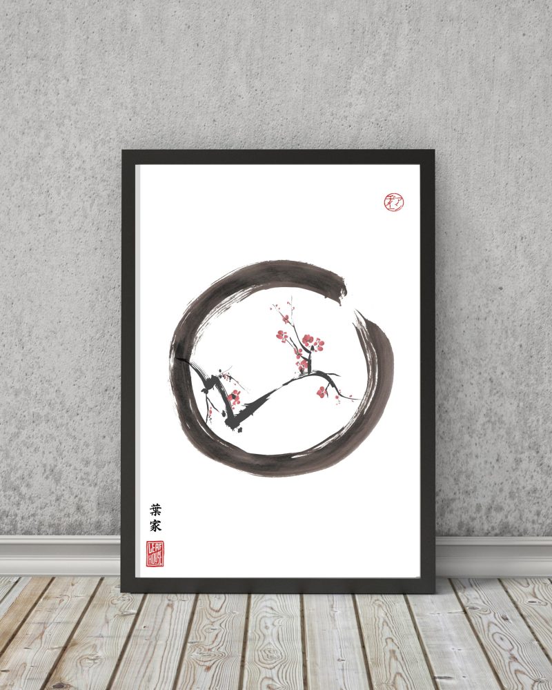 Blossom Print | Sakura | ENSO | Sumi-e | Calligraphy decor Print New Home Gift for him her
