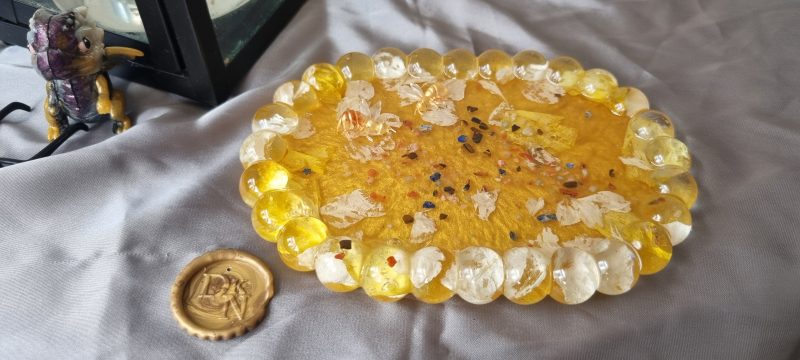 Handmade resin bubble coaster (oval), year of the dragon, flowers, books and more