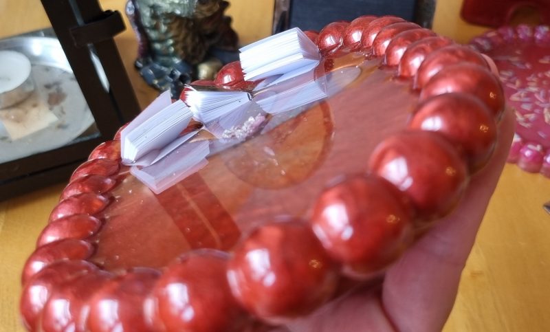 Handmade resin bubble coaster (oval), year of the dragon, flowers, books and more