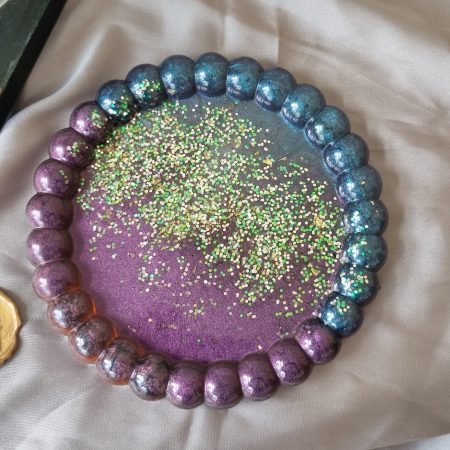 Handmade resin bubble coaster (circle), galactic, flowers, doughnuts, mosaic and more