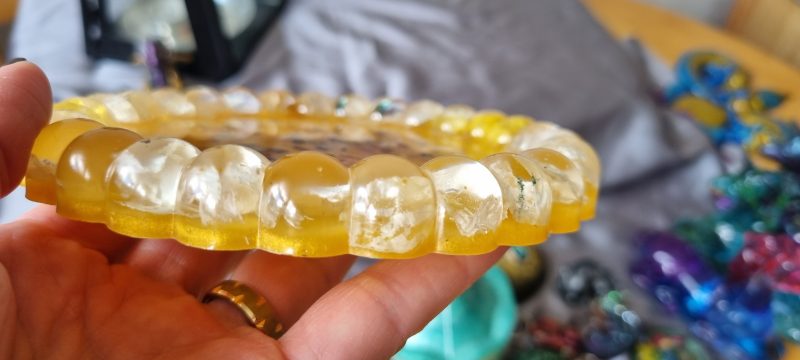 Handmade resin bubble coaster (circle), galactic, flowers, doughnuts, mosaic and more