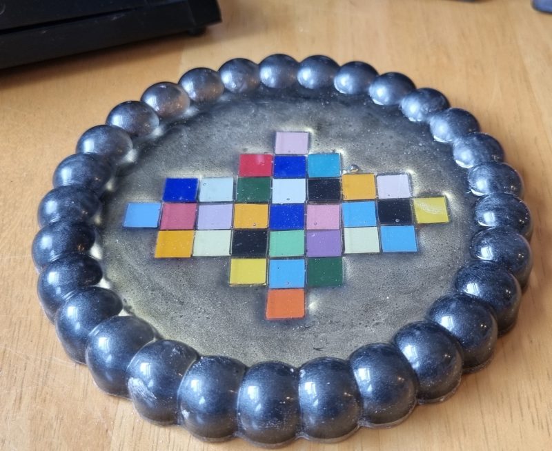 Handmade resin bubble coaster (circle), galactic, flowers, doughnuts, mosaic and more