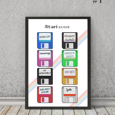 RETRO GAMING art print | poster ZX Spectrum| Atari | C64 commodore | personalisation | 80s 90s gift