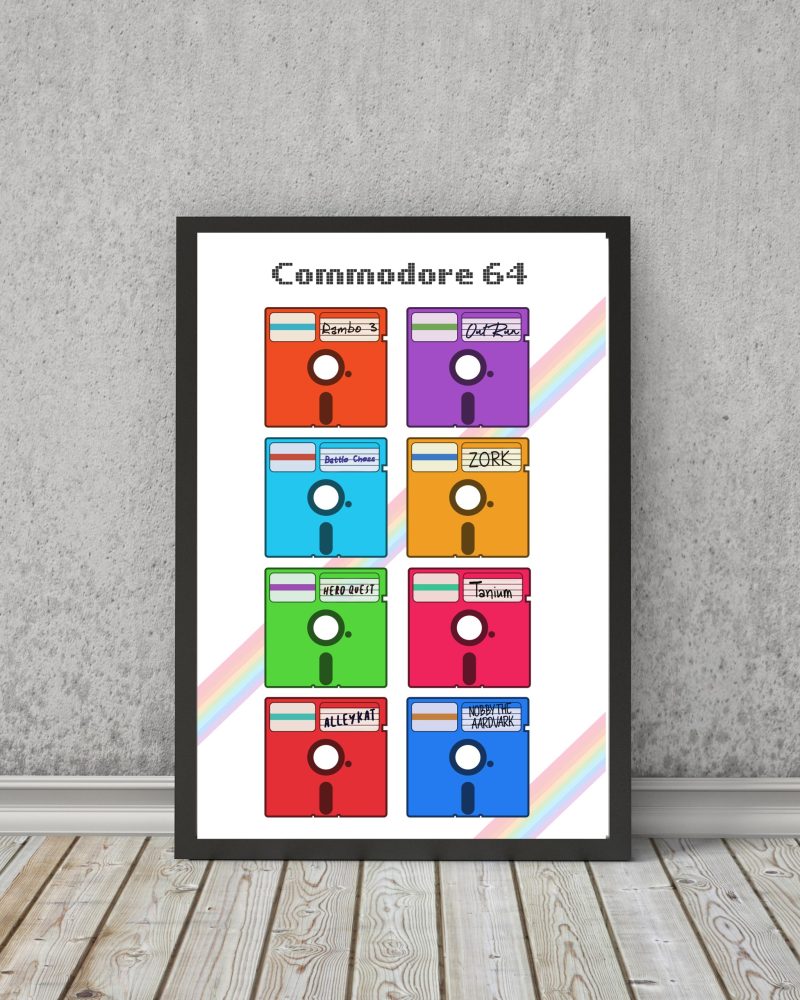 RETRO GAMING art print | poster ZX Spectrum| Atari | C64 commodore | personalisation | 80s 90s gift
