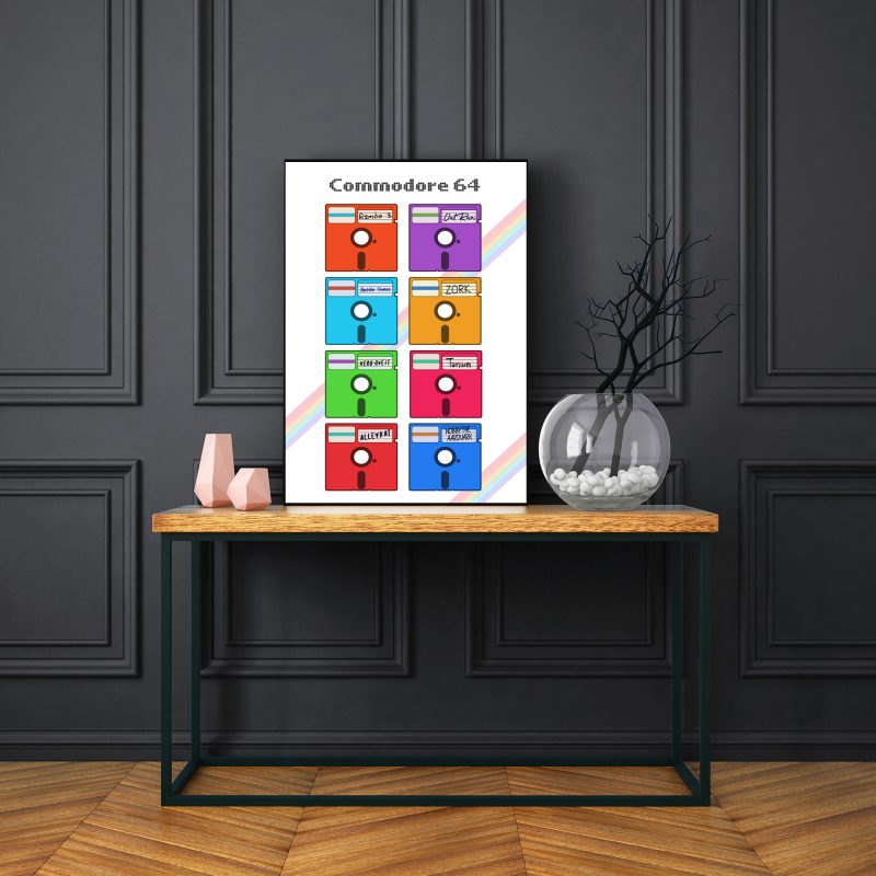 RETRO GAMING art print | poster ZX Spectrum| Atari | C64 commodore | personalisation | 80s 90s gift