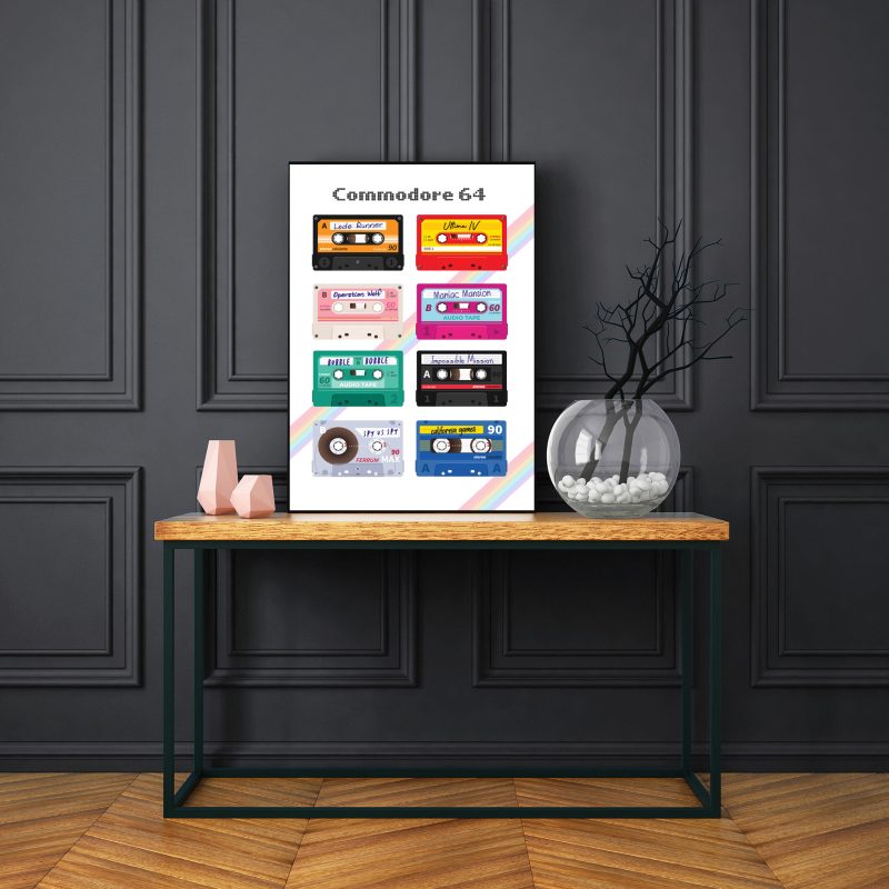 RETRO GAMING art print | poster ZX Spectrum| Atari | C64 commodore | personalisation | 80s 90s gift