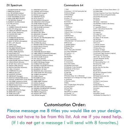 RETRO GAMING art print | poster ZX Spectrum| Atari | C64 commodore | personalisation | 80s 90s gift