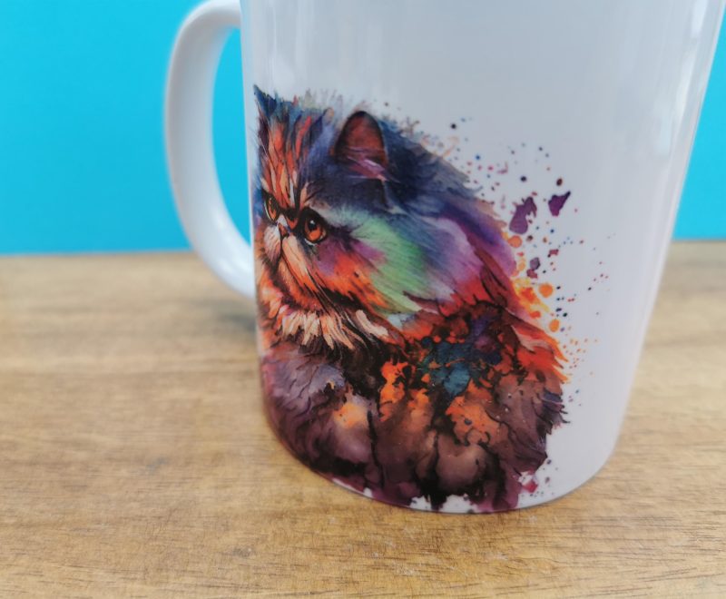 Grumpy Cat, Splash of Colour, Mug. Great gift for your Cat loving friends.