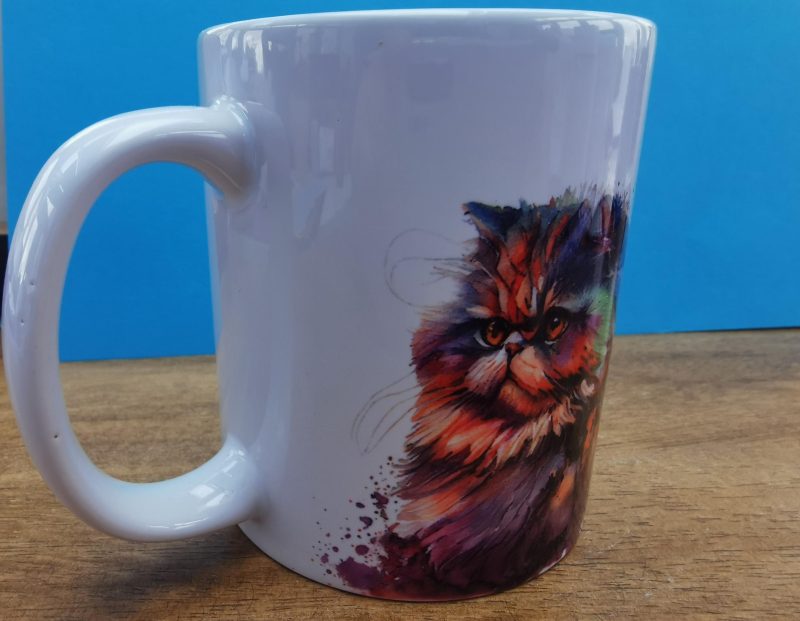 Grumpy Cat, Splash of Colour, Mug. Great gift for your Cat loving friends.
