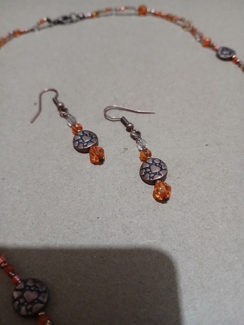 Hand beaded jewellery set