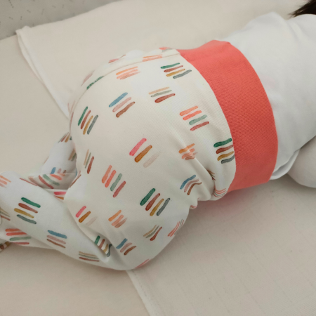 Footed Baby Pants and Hat Set | Watercolour Dashes - Image 3