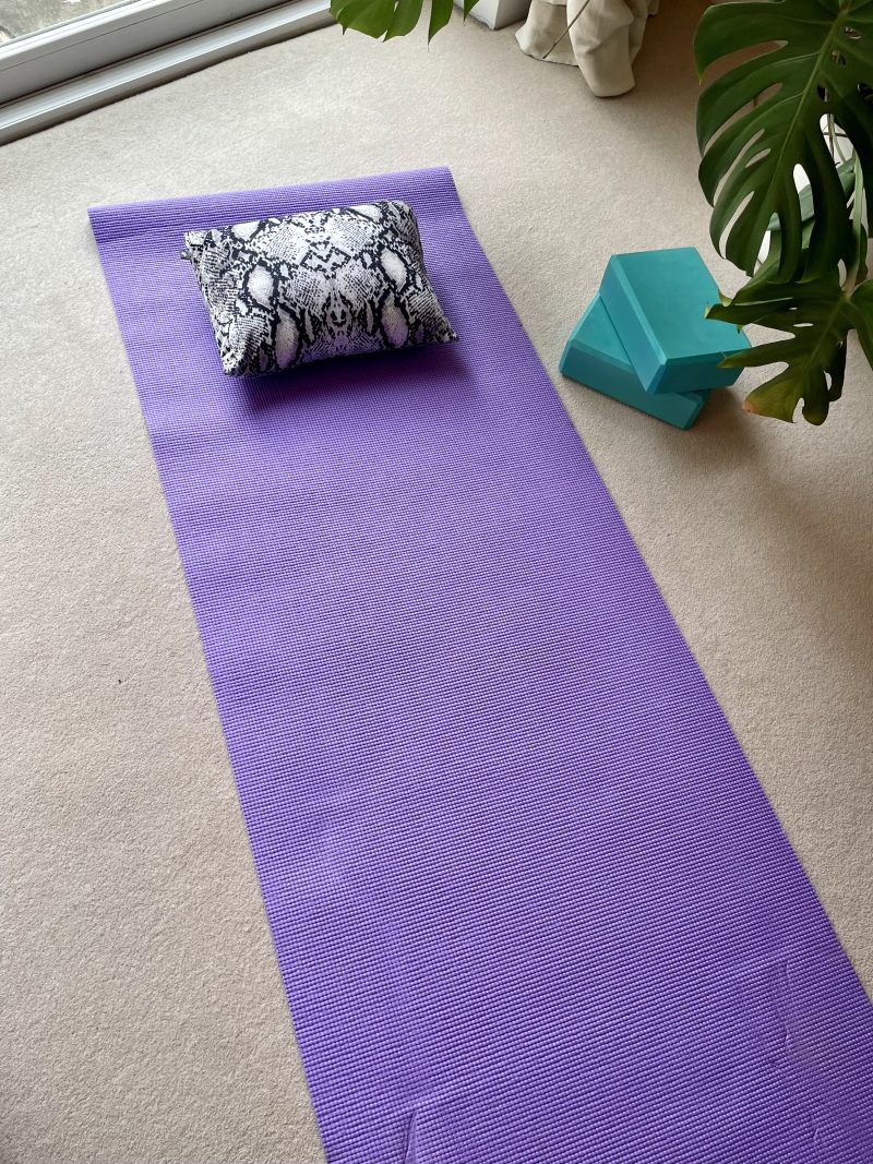 Mini pillow with removable cover ("White Snake")