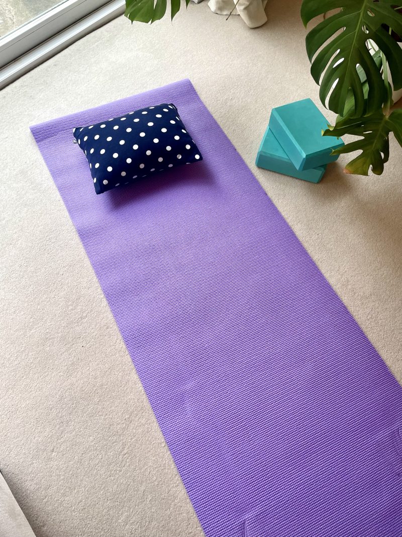 Mini pillow with removable cover ("Dotty Navy")
