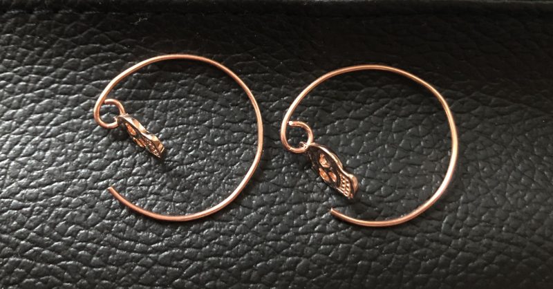 Candy skull hoop earrings