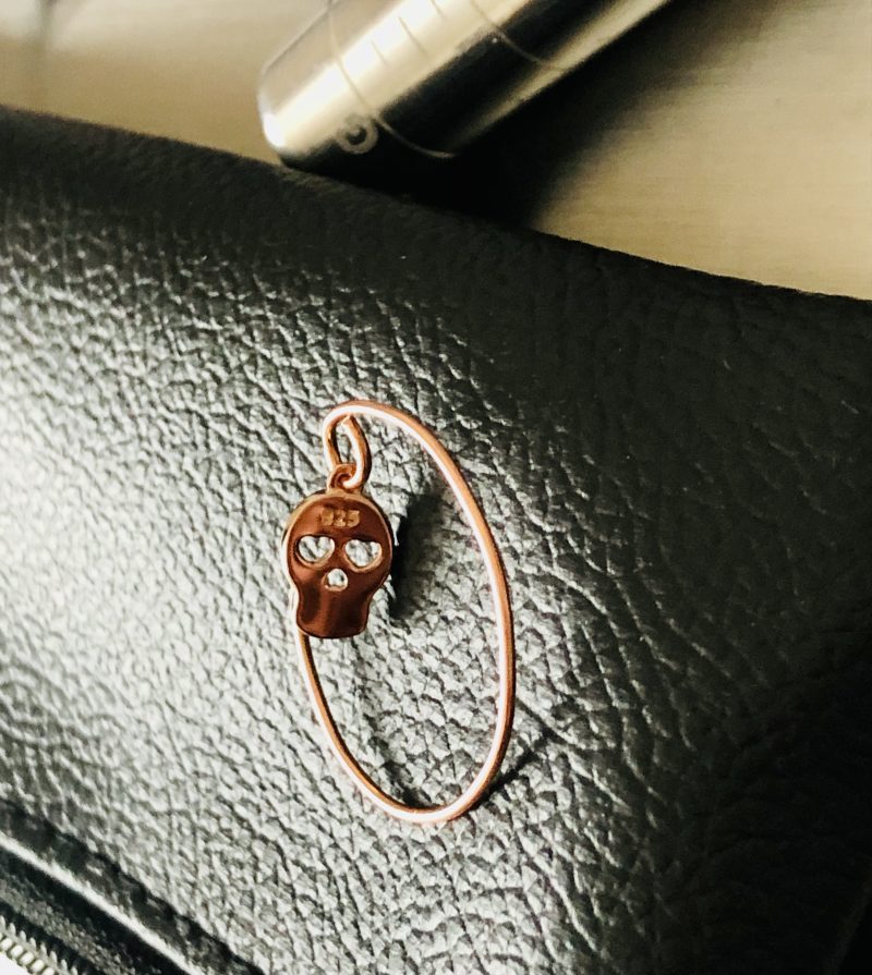 Candy skull hoop earrings
