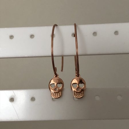 Candy skull hoop earrings