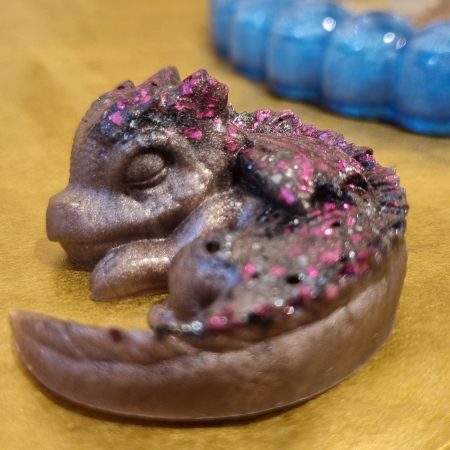 Resin sleeping dragons glass gem hatchlings called Goa