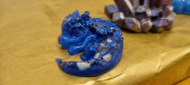 Resin sleeping dragons glass gem hatchlings called Goa