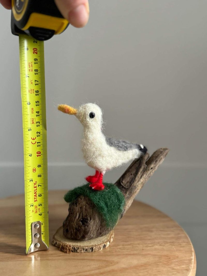 Needle felted Gill the gall on a lookout