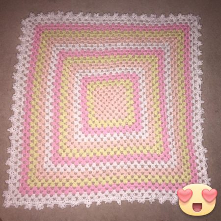 Handcrafted Baby Granny Square Blanket: Made Bespoke for Cosy Comfort