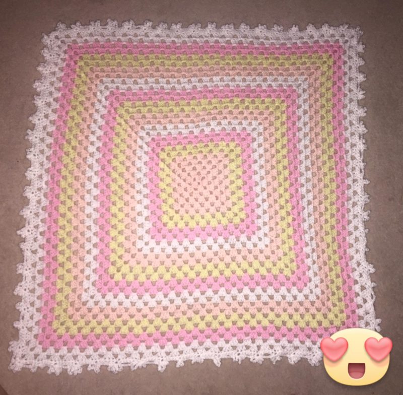 Handcrafted Baby Granny Square Blanket: Made Bespoke for Cosy Comfort