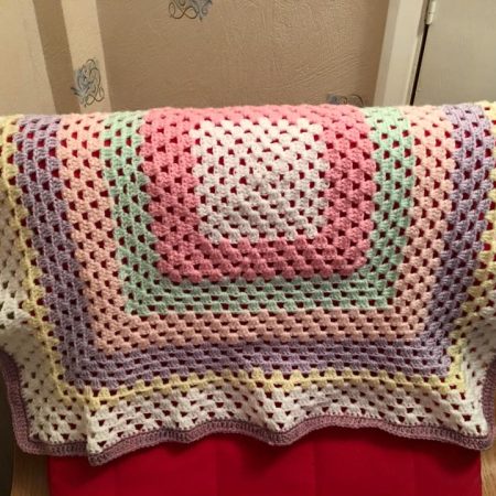 Handcrafted Baby Granny Square Blanket: Made Bespoke for Cosy Comfort