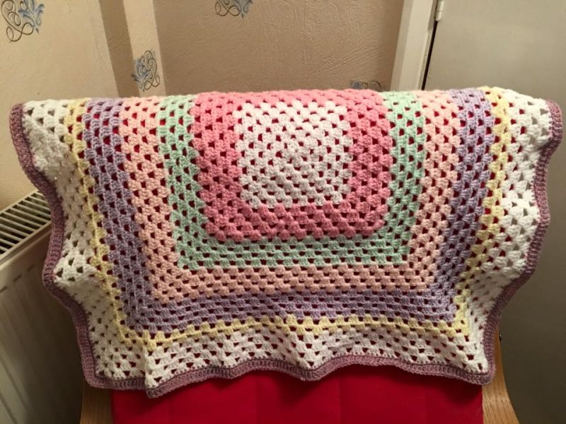 Handcrafted Baby Granny Square Blanket: Made Bespoke for Cosy Comfort