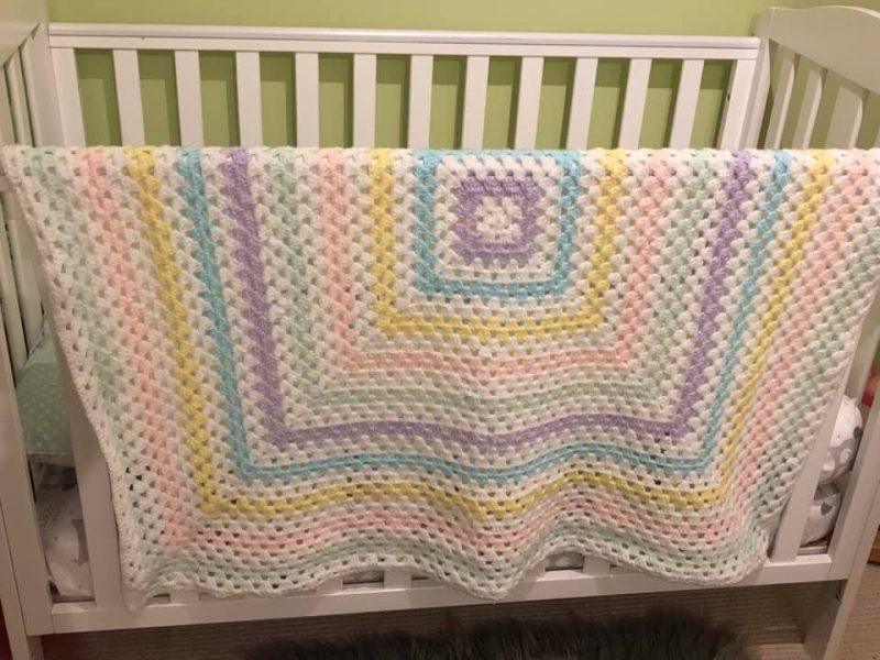 Handcrafted Baby Granny Square Blanket: Made Bespoke for Cosy Comfort
