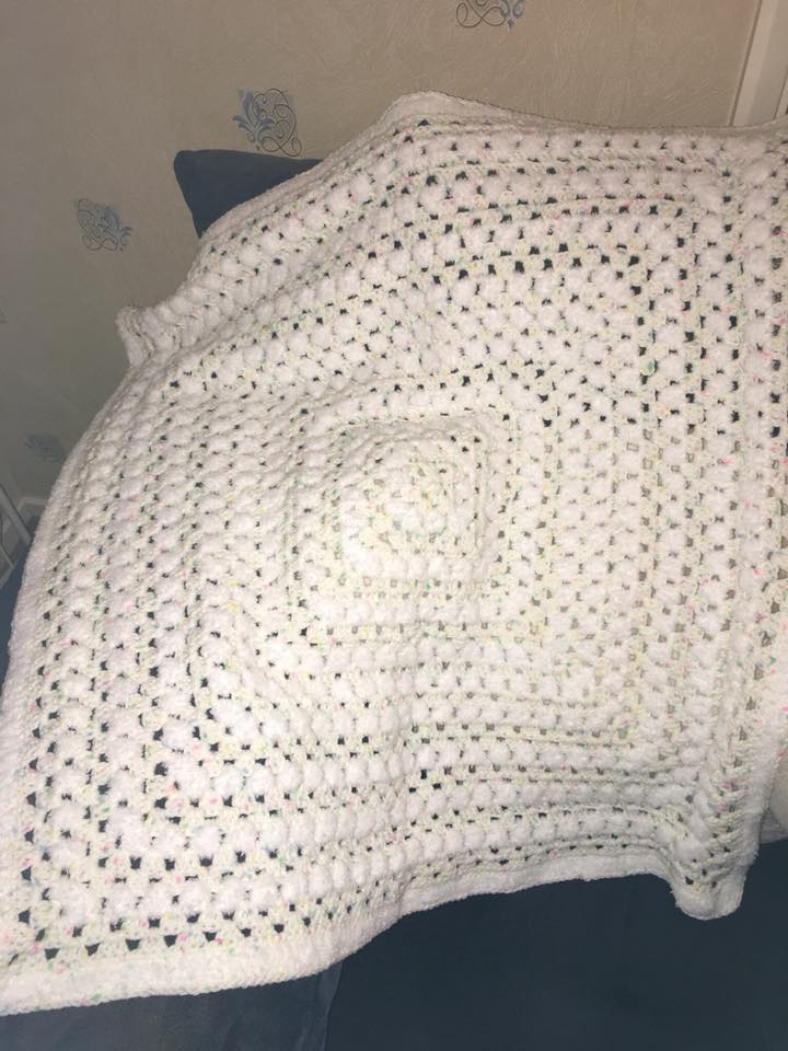 Handcrafted Baby Granny Square Blanket: Made Bespoke for Cosy Comfort