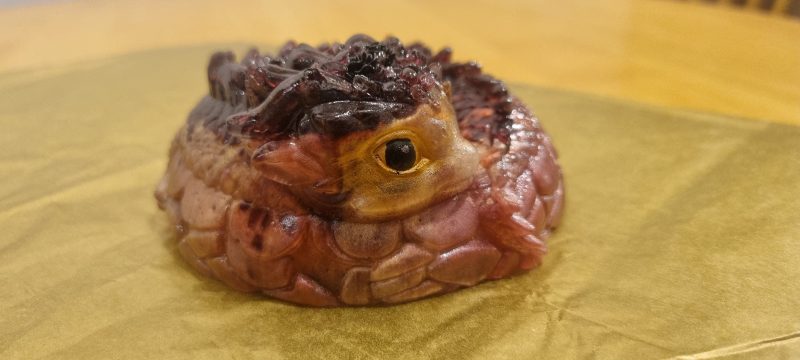 Resin curled up dragon 'Orion' in multiple colours and compositions, mini vase/candle holder