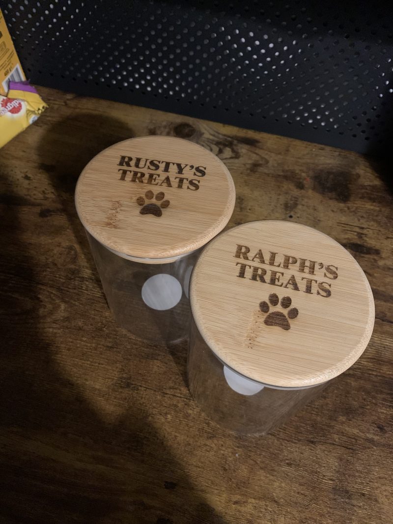 Personalised dog pet treat jar | gift for animal lover, dog lover