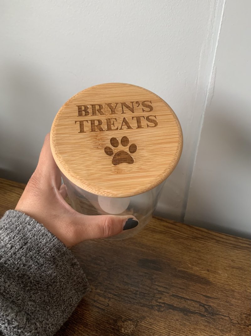 Personalised dog pet treat jar | gift for animal lover, dog lover