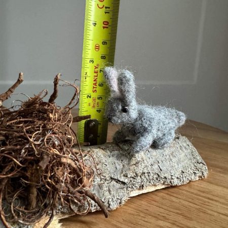 Needle felted woodland scene/ Bella the bunny