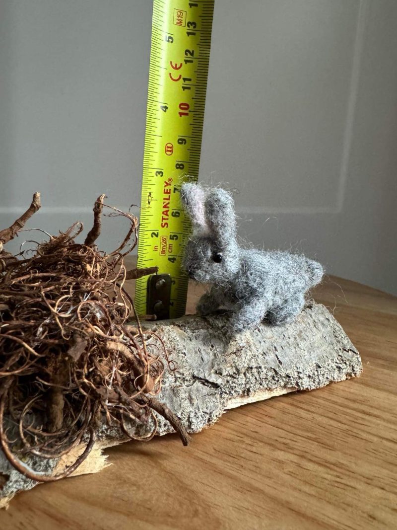 Needle felted woodland scene/ Bella the bunny