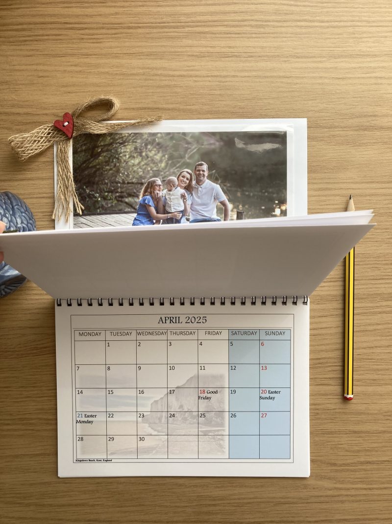 Personalised Slip In Photo Calendar A5 Size | Magnetic Fridge Calendar 2026