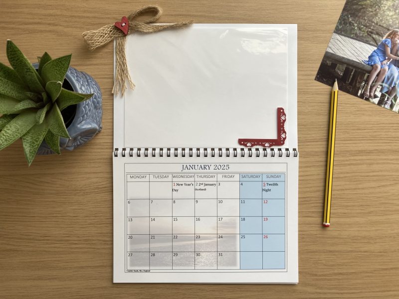 Personalised Slip In Photo Calendar A5 Size | Magnetic Fridge Calendar 2026