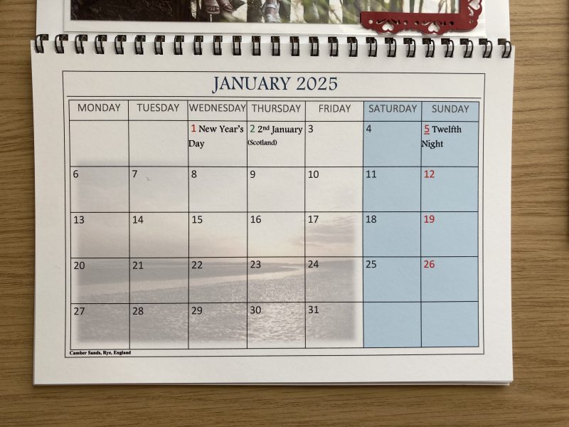 Personalised Slip In Photo Calendar A5 Size | Magnetic Fridge Calendar 2026