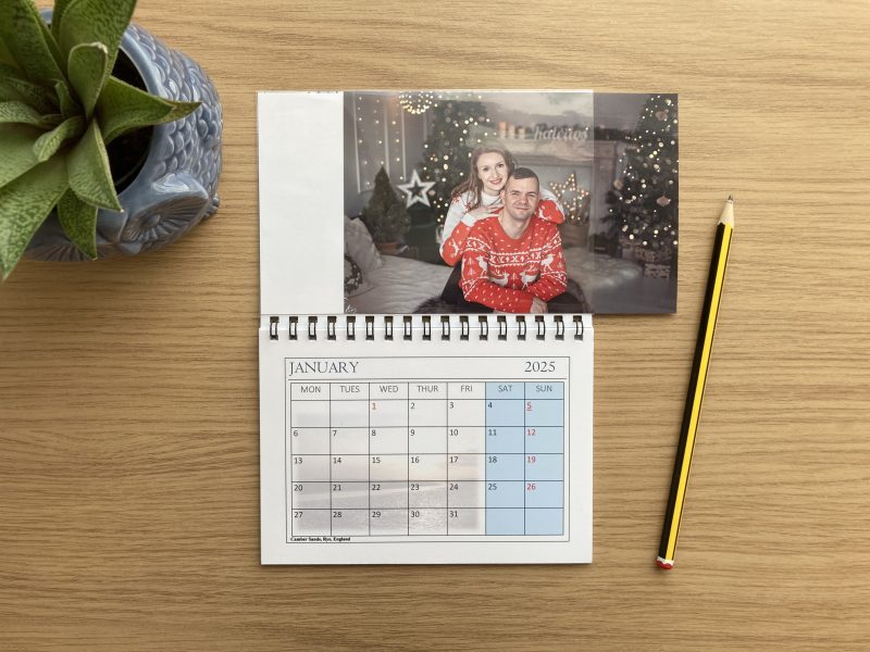 Personalised Calendar With Photo Pocket | Magnetic Calendar For Fridge 2026 A6 Size