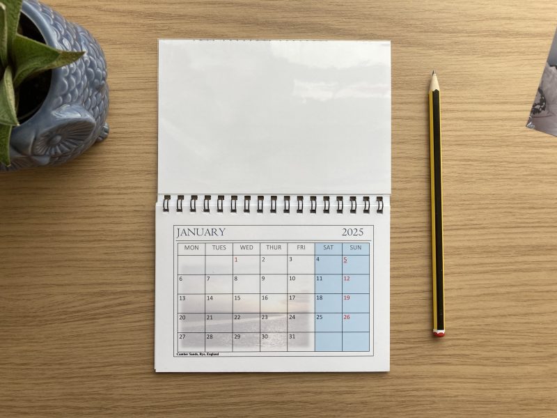 Personalised Calendar With Photo Pocket | Magnetic Calendar For Fridge 2026 A6 Size