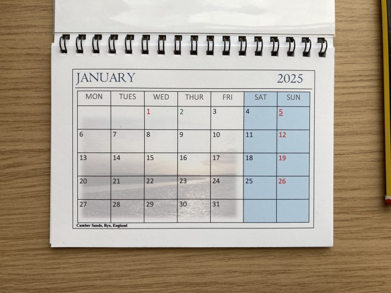 Personalised Calendar With Photo Pocket | Magnetic Calendar For Fridge 2026 A6 Size