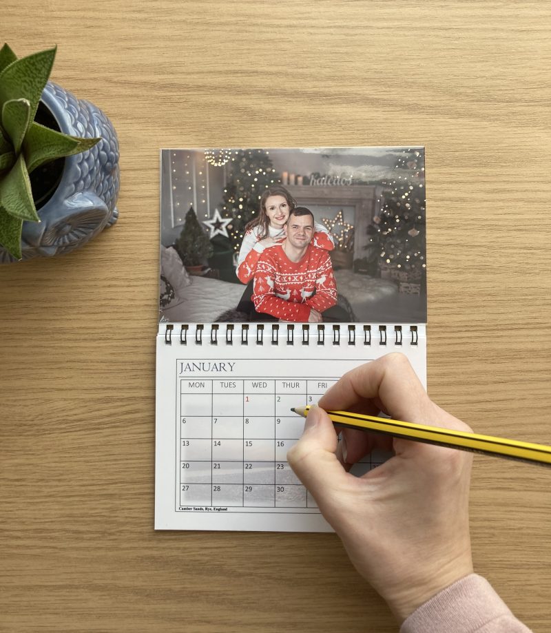 Personalised Calendar With Photo Pocket | Magnetic Calendar For Fridge 2026 A6 Size