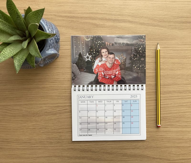 Personalised Calendar With Photo Pocket | Magnetic Calendar For Fridge 2026 A6 Size
