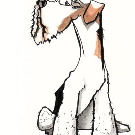 An A4 print of this portrait of airdale terrie