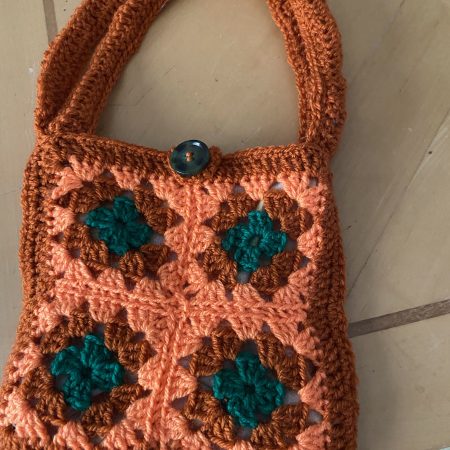 Hand Made Crochet Small Tote Bag