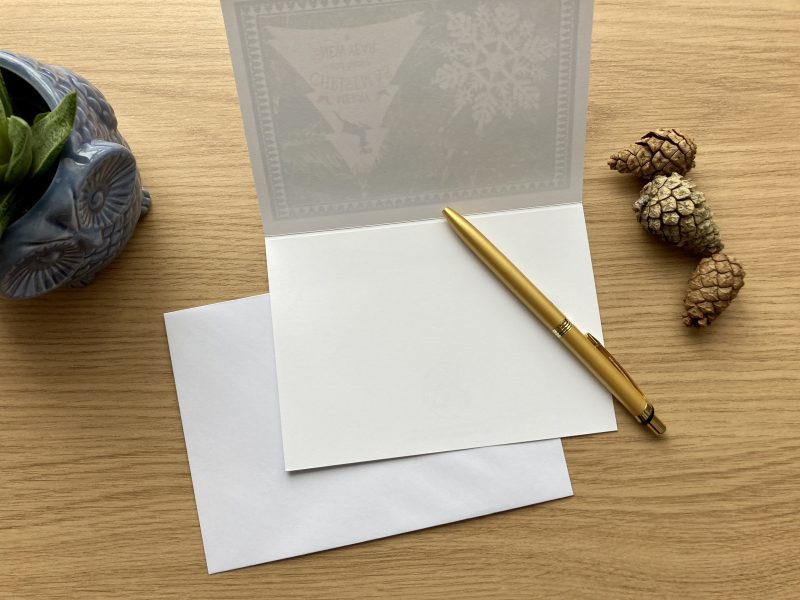 Christmas And New Year Card With Tree Design | A6 & A5 Sizes Available